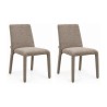 Zestaw 2 krzeseł ALYA brązowy / taupe