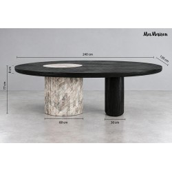 MaMaison stół jadalniany ATLANTE 240      marmur / drewno mango