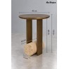 MaMaison stolik CAVEA 40 marmur /         trawertyn
