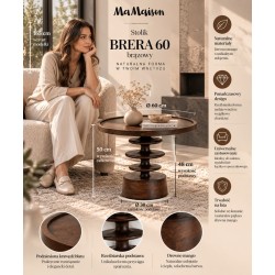 MaMaison stolik BRERA 60 brązowy /        drewno mango