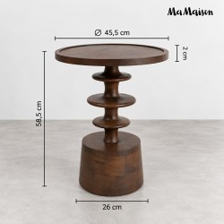 MaMaison stolik BRERA 46 brązowy /        drewno mango