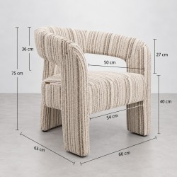 MaMaison fotel MAXIMO beżowy