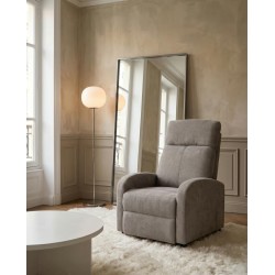 Fotel wypoczynkowy rozkładany RELAX       PREMIUM jasny szary
