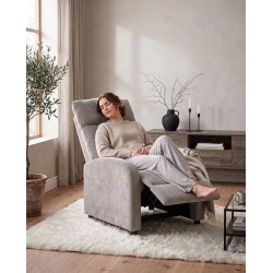 Fotel wypoczynkowy rozkładany RELAX       PREMIUM jasny szary