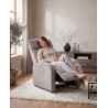 Fotel wypoczynkowy rozkładany RELAX       PREMIUM jasny szary