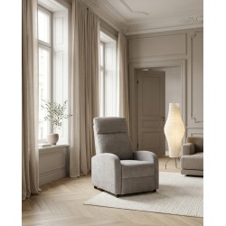 Fotel wypoczynkowy rozkładany RELAX       PREMIUM jasny szary