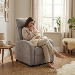 Fotel wypoczynkowy rozkładany RELAX       PREMIUM jasny szary