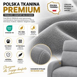 Fotel wypoczynkowy rozkładany RELAX       PREMIUM jasny szary