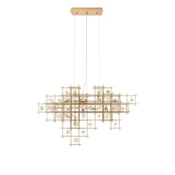 KARE lampa wisząca STONE MOBILE złota 100 x 61 cm