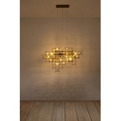 KARE lampa wisząca STONE MOBILE złota 100 x 61 cm