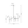 MOOSEE lampa wisząca CANDELABR 10 czarna