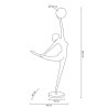 MOOSEE lampa podłogowa HUMAN BALLERINA włókno szklane