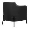 Fotel VENICE BLACK czarny PU / pepitka