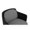 Fotel VENICE BLACK czarny PU / pepitka