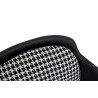 Fotel VENICE BLACK czarny PU / pepitka