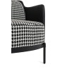 Fotel VENICE BLACK czarny PU / pepitka