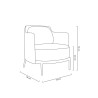 Fotel VENICE BLACK czarny PU / pepitka