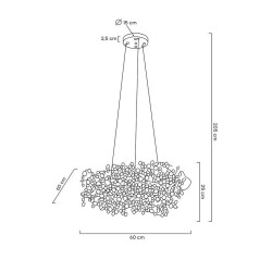MOOSEE lampa wisząca MONETE 60 chrom