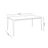 Stół SLIM 180x90 biały, czarny -          ceramiczny marmur, aluminium