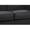 Sofa dwuosobowa SOFT LC2 czarna - włoska skóra naturalna, metal