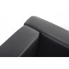 Sofa trzyosobowa SOFT LC2 czarna - włoska skóra naturalna, metal