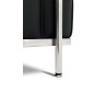 Sofa trzyosobowa SOFT LC2 czarna - włoska skóra naturalna, metal