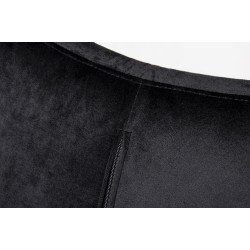 Fotel EGG SZEROKI VELVET czarny.50 - welur, podstawa stal
