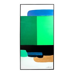 KARE obraz ABSTRACT SHAPES GREEN  73x143 cm