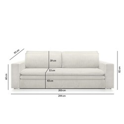 Sofa SENSE z funkcją spania - II grupa tkanin