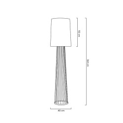 MOOSEE lampa podłogowa HOLMES STRAIGHT    złota z czarnym kloszem