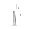 MOOSEE lampa podłogowa HOLMES STRAIGHT    złota z czarnym kloszem