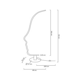MOOSEE lampa podłogowa FACE FLOOR czarna