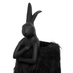 KARE lampa stołowa RABBIT FUR 50 cm       czarna / złota