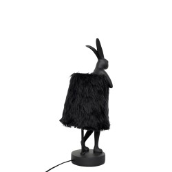 KARE lampa stołowa RABBIT FUR 50 cm       czarna / złota