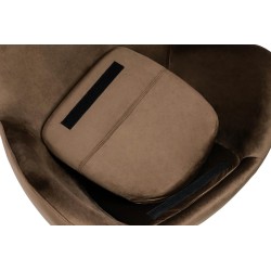 Fotel EGG SZEROKI VELVET ciemny brąz.81  - welur, podstawa stal
