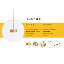 MOOSEE lampa wisząca CAPRI 6 złota