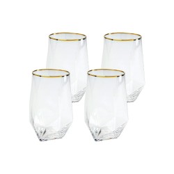KARE komplet 4 szklanek DIAMOND RIM 510   ml