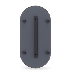 UMBRA lustro ścienne HUBBA 36 x 18 cm     tytan
