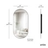 UMBRA lustro ścienne HUBBA 36 x 18 cm     tytan