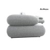 MaMaison sofa narożna ogrodowa ALEXANDER  szara (poduszki i pokrowiec w zestawie)