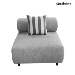 MaMaison sofa narożna ogrodowa ALEXANDER  szara (poduszki i pokrowiec w zestawie)