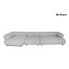 MaMaison sofa ogrodowa ALEXANDER szara    (poduszki i pokrowiec w zestawie)
