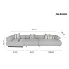 MaMaison sofa ogrodowa ALEXANDER szara    (poduszki i pokrowiec w zestawie)