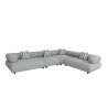 MaMaison sofa narożna ogrodowa ALEXANDER  4 szara (poduszki i pokrowiec w zestawie)