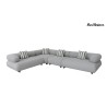MaMaison sofa narożna ogrodowa ALEXANDER  4 szara (poduszki i pokrowiec w zestawie)