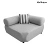 MaMaison sofa narożna ogrodowa ALEXANDER  4 szara (poduszki i pokrowiec w zestawie)