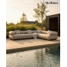 MaMaison sofa narożna ogrodowa ALEXANDER  4 szara (poduszki i pokrowiec w zestawie)