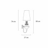 MOOSEE lampa ścienna QUEEN WALL 23        chromowana