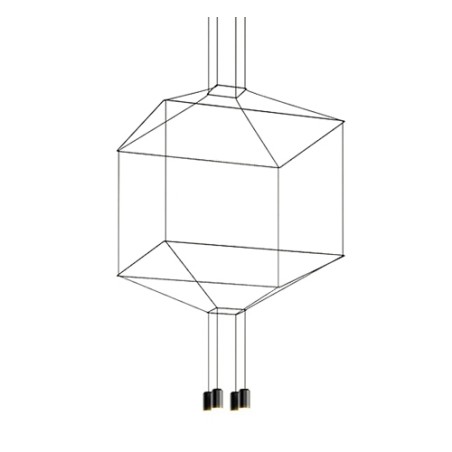 MOOSEE lampa wisząca FLUSSO 4 czarna
