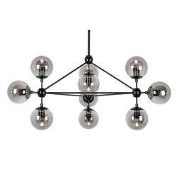 MOOSEE lampa wisząca PLANETARIO 10        czarna - klosze dymione
